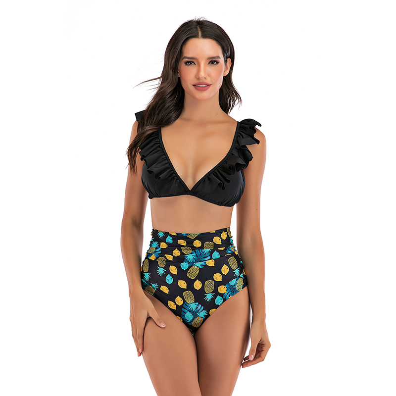 Tropical Bliss Ruffle Bikini Set