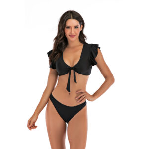 Midnight Ruffle Bikini Set
